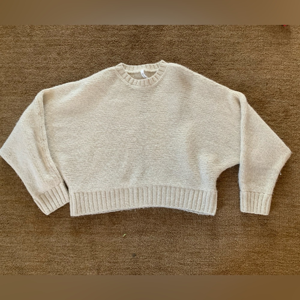 Cream alpaca sweater, Aritzia